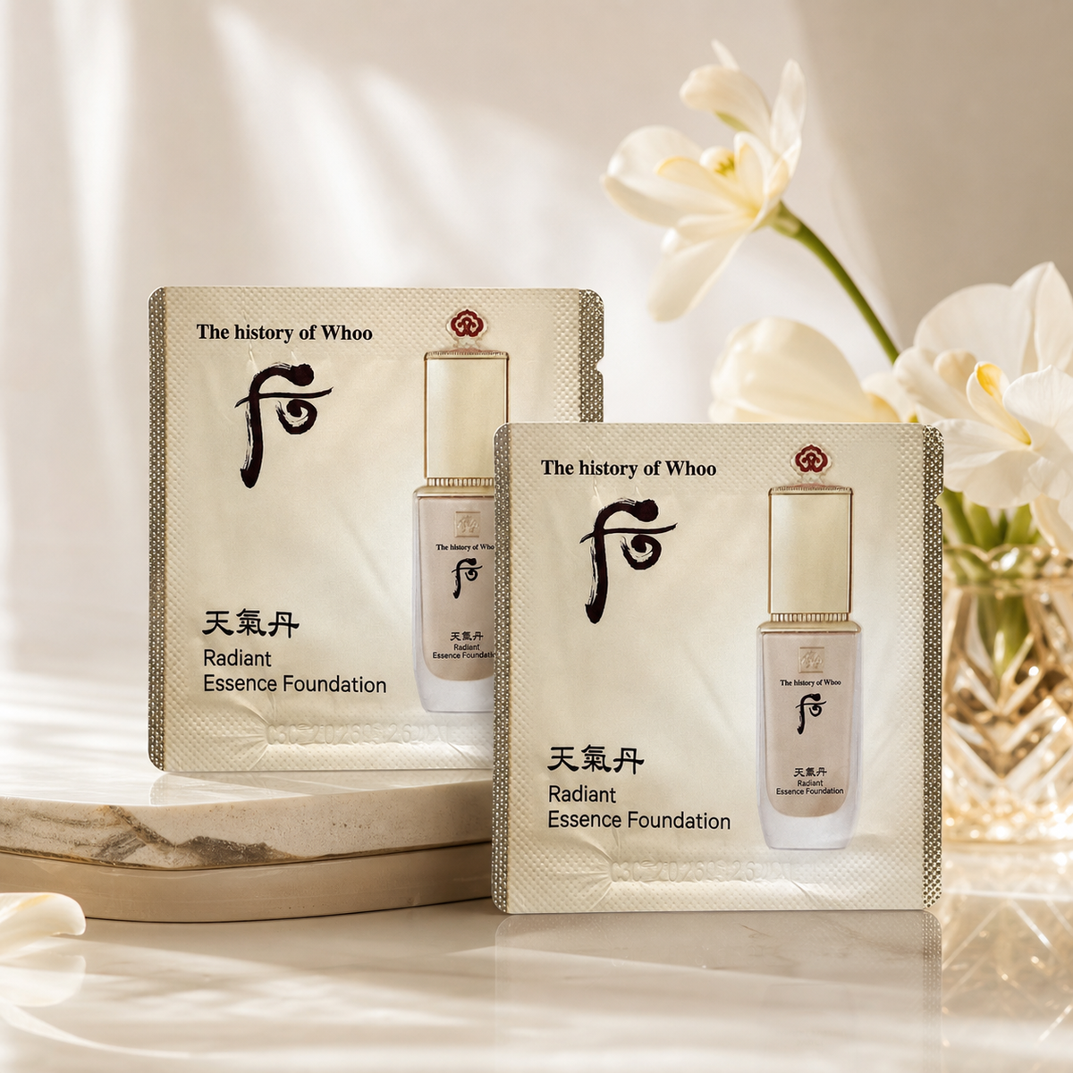 Whoo后光澤精華粉底液1ml小樣（V1023）