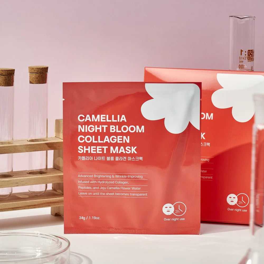 Jejuindi Camellia Night Bloom Collagen Sheet Mask 5 Sheets (P3868)