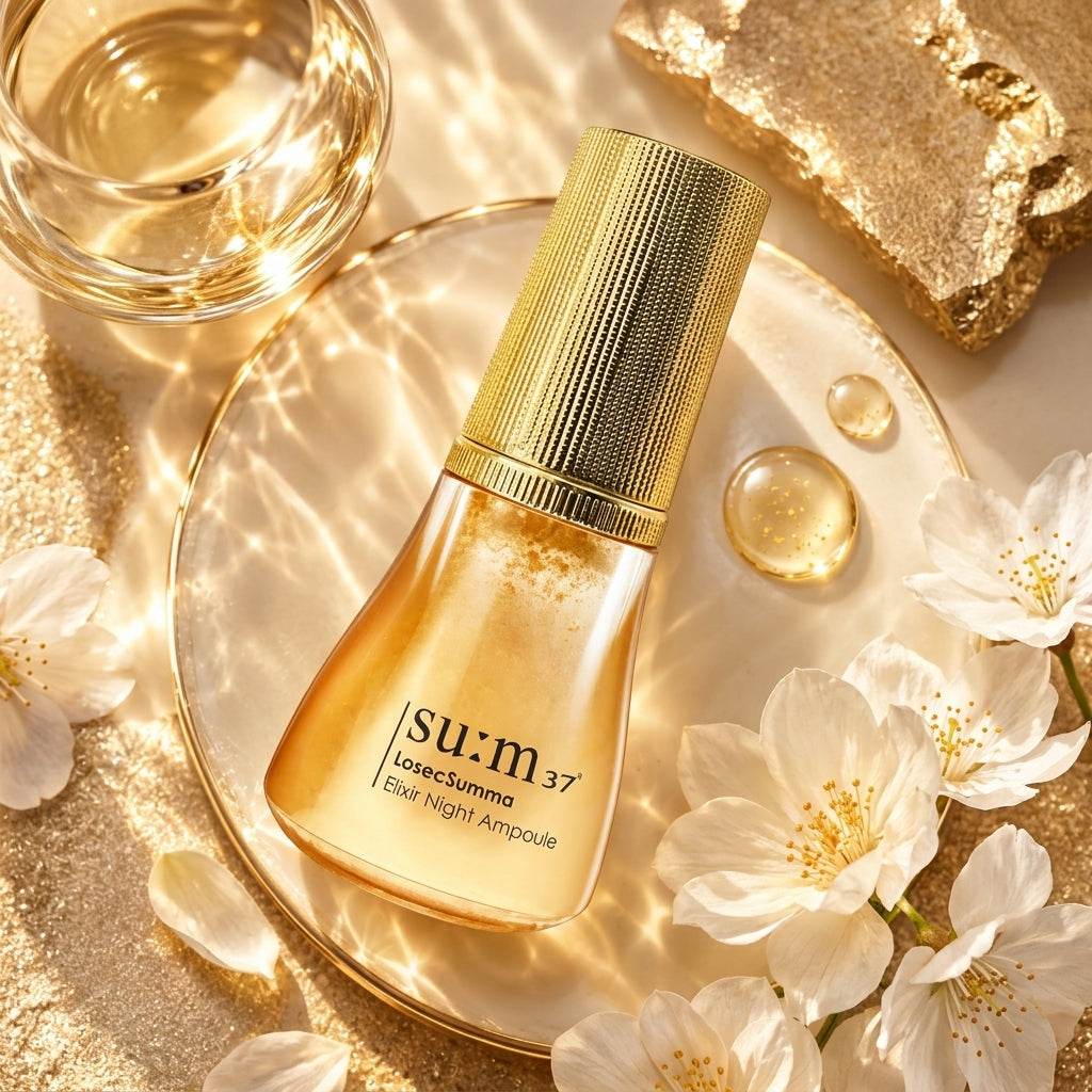 su:m37°甦秘 鎏金溯茫無痕純金夜安瓶 10ml 短瓶（V2018）