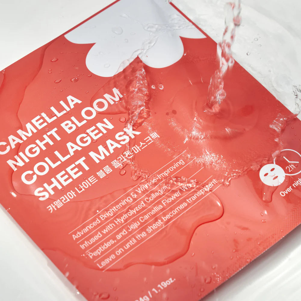 Jejuindi Camellia Night Bloom Collagen Sheet Mask 5 Sheets (P3868)