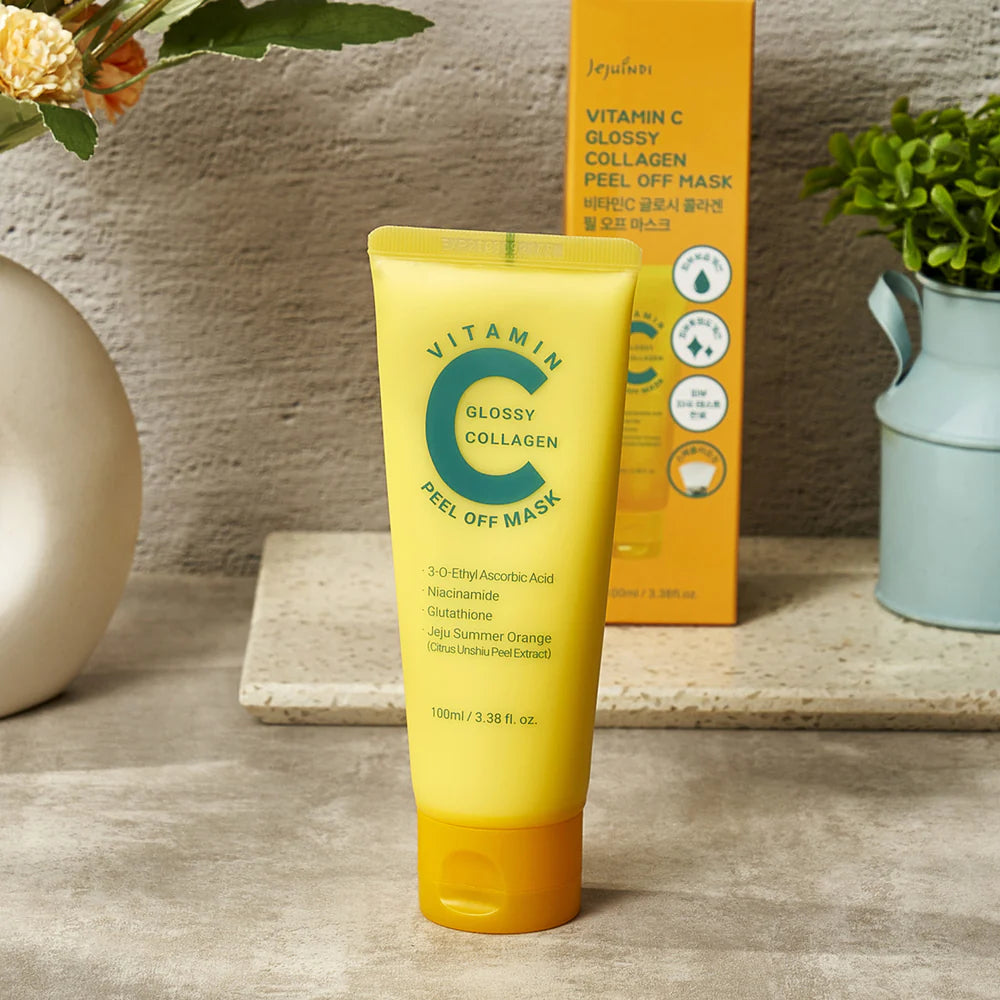 Jejuindi Vitamin C Glossy Collagen Peel Off Mask 100ml (brush included) (P4035)